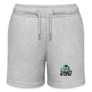 Astronaut Traktor - Kinder Organic Joggingshorts Mini Bolter von Stanley/Stella - Grau meliert - Vorne