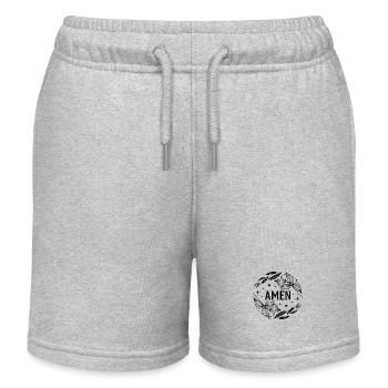 amen - Short de jogging enfant bio Stanley/Stella - gris chiné - Devant