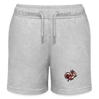 Eichhörnchen auf den Spuren der Erdnüsse - Kinder Organic Joggingshorts Mini Bolter von Stanley/Stella - Grau meliert - Vorne