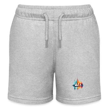 Segeln Meer Ruhig Ruhig Ozean Im Freien Bunt - Kinder Organic Joggingshorts Mini Bolter von Stanley/Stella - Grau meliert - Vorne