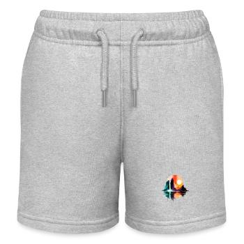Ruhige Landschaft Ruhig Beschauliche Natur Berge - Kinder Organic Joggingshorts Mini Bolter von Stanley/Stella - Grau meliert - Vorne