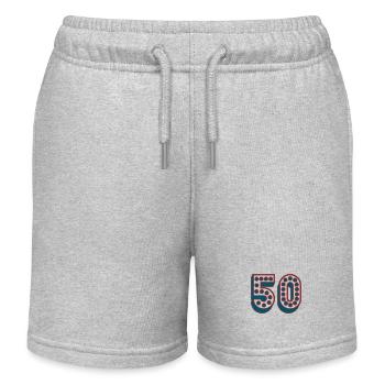 50. 50 JAHRE. 50. JAHRESTAG. 50-JÄHRIGES JUBILÄUM. - Kinder Organic Joggingshorts Mini Bolter von Stanley/Stella - Grau meliert - Vorne