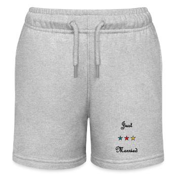 JUST MARRIED. VIVE LES MARIES. EVJF - Short de jogging enfant bio Stanley/Stella - gris chiné - Devant