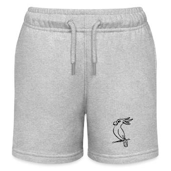 Kakadu Fun Portrait Oiseau Dessin - Short de jogging enfant bio Stanley/Stella - gris chiné - Devant