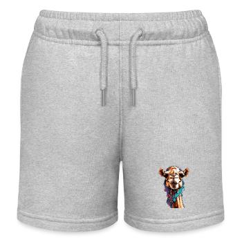 Kamel / Wüste / Sand / Nomaden / reiten / Oasen - Kinder Organic Joggingshorts Mini Bolter von Stanley/Stella - Grau meliert - Vorne