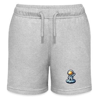 Petit astronaute - Short de jogging enfant bio Stanley/Stella - gris chiné - Devant