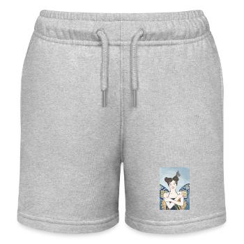 Papillon - Short de jogging enfant bio Stanley/Stella - gris chiné - Devant