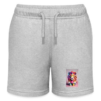 Origami Lion - Short de jogging enfant bio Stanley/Stella - gris chiné - Devant
