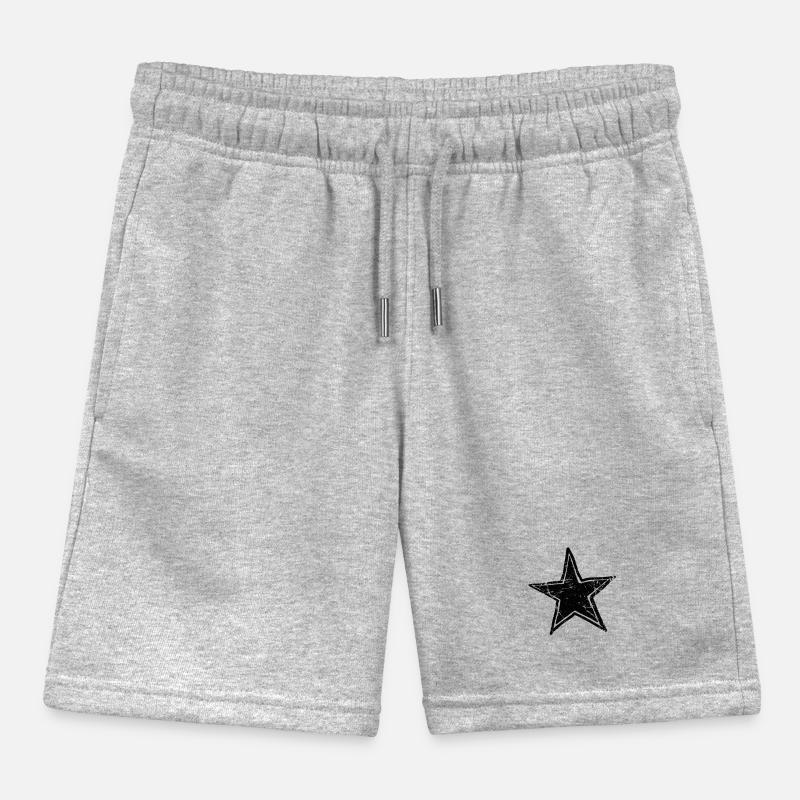 Star Drawn Path Kids Organic Sweat Shorts by Stanley/Stella