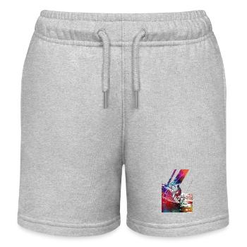 Art de course de yacht sport #yachting - Short de jogging enfant bio Stanley/Stella - gris chiné - Devant