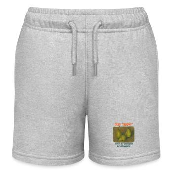 hey apple - don't be annoyed by strangers - Kids Organic Sweat Shorts by Stanley/Stella - heather grey - Front
