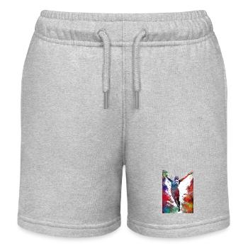 Vers la surface de l’eau #sport - Short de jogging enfant bio Stanley/Stella - gris chiné - Devant
