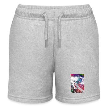 Sports de natation #swimmer #sport d’art - Short de jogging enfant bio Stanley/Stella - gris chiné - Devant