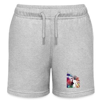 Cars racing #racing #sport - Kids Organic Sweat Shorts by Stanley/Stella - heather grey - Front
