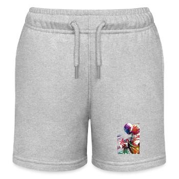 #motor #sport de course automobile - Short de jogging enfant bio Stanley/Stella - gris chiné - Devant
