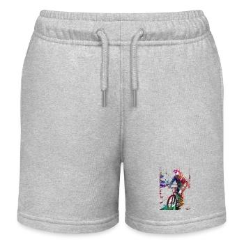 Radfahren #cycling #sport #bike - Kinder Organic Joggingshorts Mini Bolter von Stanley/Stella - Grau meliert - Vorne