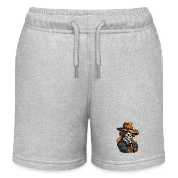 Vogelscheuche / Erntehelfer / Maisfeld / Feld - Kinder Organic Joggingshorts Mini Bolter von Stanley/Stella - Grau meliert - Vorne
