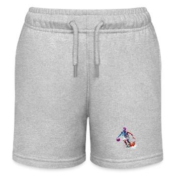 Basketball-Sportkunst #basketball - Kinder Organic Joggingshorts Mini Bolter von Stanley/Stella - Grau meliert - Vorne