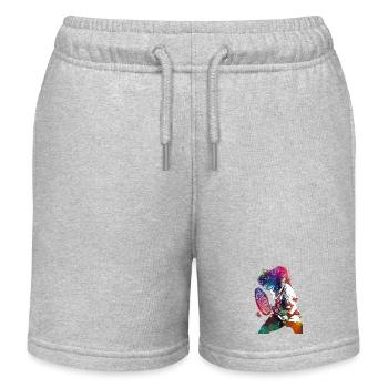 Tennisspieler Sport Kunst #tennis #sport - Kinder Organic Joggingshorts Mini Bolter von Stanley/Stella - Grau meliert - Vorne