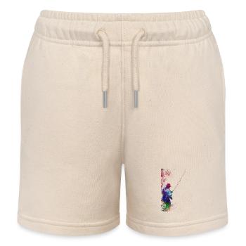 Angelsport Kunst #fishing - Kinder Organic Joggingshorts Mini Bolter von Stanley/Stella - Natur - Vorne
