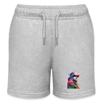Pêche, sport, art, #fishing - Short de jogging enfant bio Stanley/Stella - gris chiné - Devant