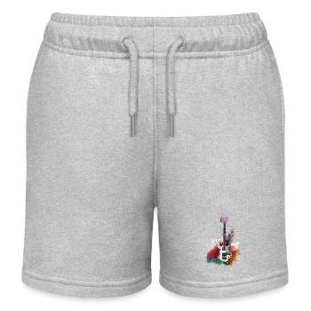 Gitarrenmusik Kunst - Kinder Organic Joggingshorts Mini Bolter von Stanley/Stella - Grau meliert - Vorne