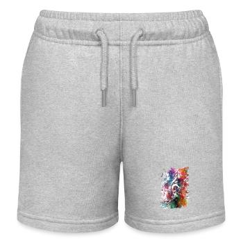 Violine Musiktaste - Kinder Organic Joggingshorts Mini Bolter von Stanley/Stella - Grau meliert - Vorne