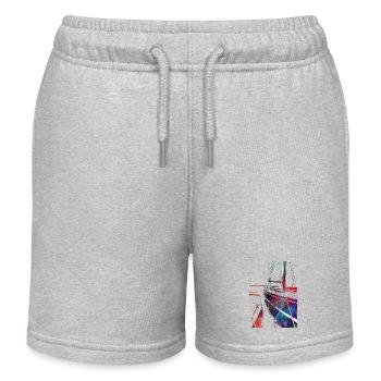 Courses de yachts, sport, art #yachting - Short de jogging enfant bio Stanley/Stella - gris chiné - Devant