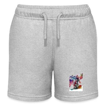 Snowboard-Sportkunst #snowboard - Kinder Organic Joggingshorts Mini Bolter von Stanley/Stella - Grau meliert - Vorne