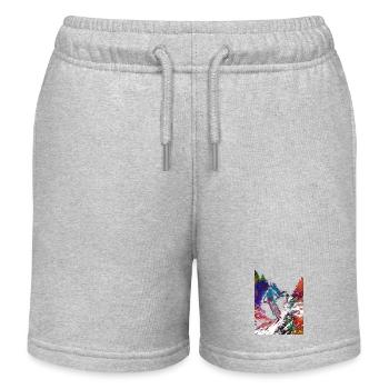 Mountainbiker Sport Kunst - Kinder Organic Joggingshorts Mini Bolter von Stanley/Stella - Grau meliert - Vorne