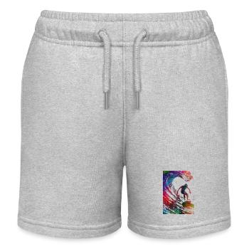 Surfer Sport Kunst #surfer #sport - Kinder Organic Joggingshorts Mini Bolter von Stanley/Stella - Grau meliert - Vorne