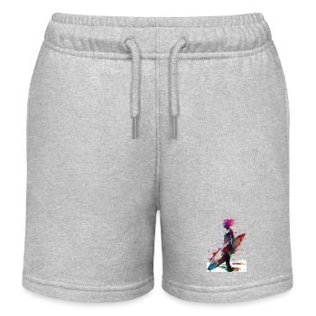 Surfer Sport Kunst #surfer #sport - Kinder Organic Joggingshorts Mini Bolter von Stanley/Stella - Grau meliert - Vorne