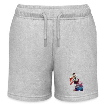 Boxing sport #boxing - Kids Organic Sweat Shorts by Stanley/Stella - heather grey - Front