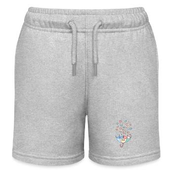 Ella Herzchenregen - Kinder Organic Joggingshorts Mini Bolter von Stanley/Stella - Grau meliert - Vorne
