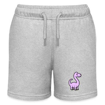 Dinosaurier Brontosaurus Comic - Kinder Organic Joggingshorts Mini Bolter von Stanley/Stella - Grau meliert - Vorne