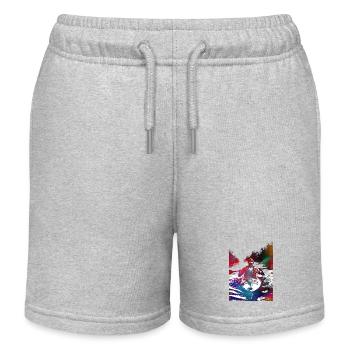 Kajaksport Kunst#Kajakfahren - Kinder Organic Joggingshorts Mini Bolter von Stanley/Stella - Grau meliert - Vorne