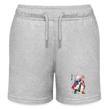 Doubble-Bass-Musikkunst - Kinder Organic Joggingshorts Mini Bolter von Stanley/Stella - Grau meliert - Vorne