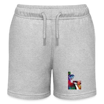Pianist Musik Kunst - Kinder Organic Joggingshorts Mini Bolter von Stanley/Stella - Grau meliert - Vorne