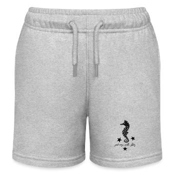 Hippocampe noir Hippocampe noir - Short de jogging enfant bio Stanley/Stella - gris chiné - Devant