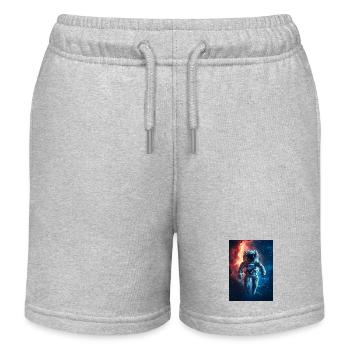 Astronaut 8 - Kinder Organic Joggingshorts Mini Bolter von Stanley/Stella - Grau meliert - Vorne