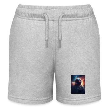 Astronaut 7 - Kinder Organic Joggingshorts Mini Bolter von Stanley/Stella - Grau meliert - Vorne