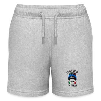 Ich schreie nicht ich bin Italiener - Kinder Organic Joggingshorts Mini Bolter von Stanley/Stella - Grau meliert - Vorne