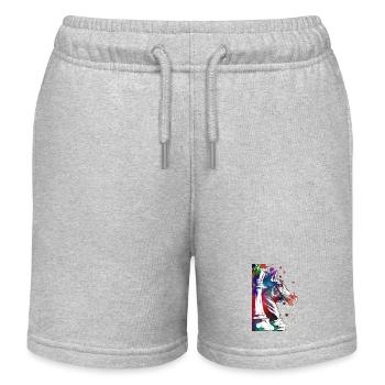 Schachbauern Sport - Kinder Organic Joggingshorts Mini Bolter von Stanley/Stella - Grau meliert - Vorne