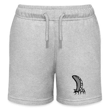 Tentakel Kraken Monster aufgerissens Shirt Alien - Kinder Organic Joggingshorts Mini Bolter von Stanley/Stella - Grau meliert - Vorne