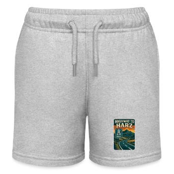 Highway To Harz Bunt Retro A36 - Kinder Organic Joggingshorts Mini Bolter von Stanley/Stella - Grau meliert - Vorne