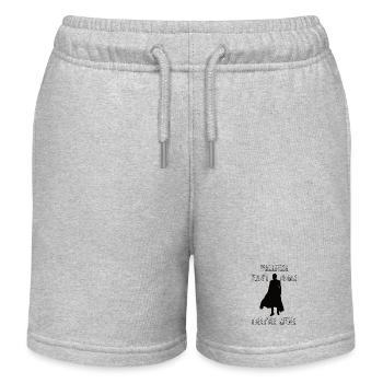 Les méchants ne naissent pas - Short de jogging enfant bio Stanley/Stella - gris chiné - Devant