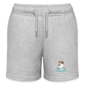 TEAM Corgi - dreifarbig - Kinder Organic Joggingshorts Mini Bolter von Stanley/Stella - Grau meliert - Vorne