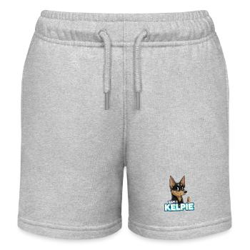 EAM Kelpie - Black & Tan - Kids Organic Sweat Shorts by Stanley/Stella - heather grey - Front