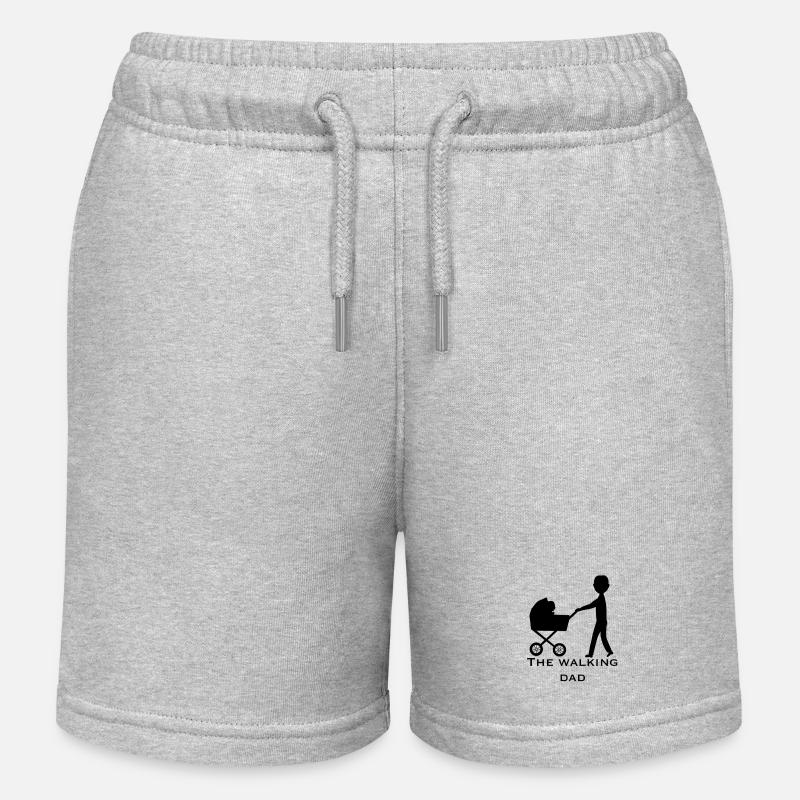Papa en mouvement - Short de jogging enfant bio Stanley/Stella - gris chiné