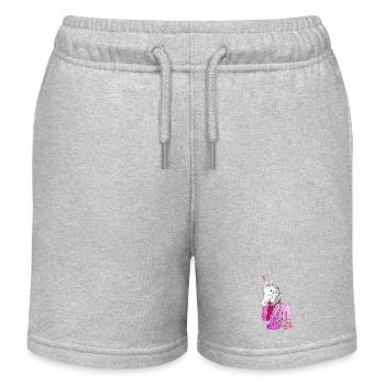 taille basse licorne rose - Short de jogging enfant bio Stanley/Stella - gris chiné - Devant